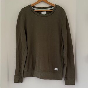 Vallier Olive Green Crewneck Sweatshirt Medium Men's